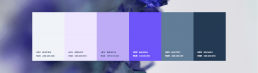 Colour palette inspired by violet hues of amethyst