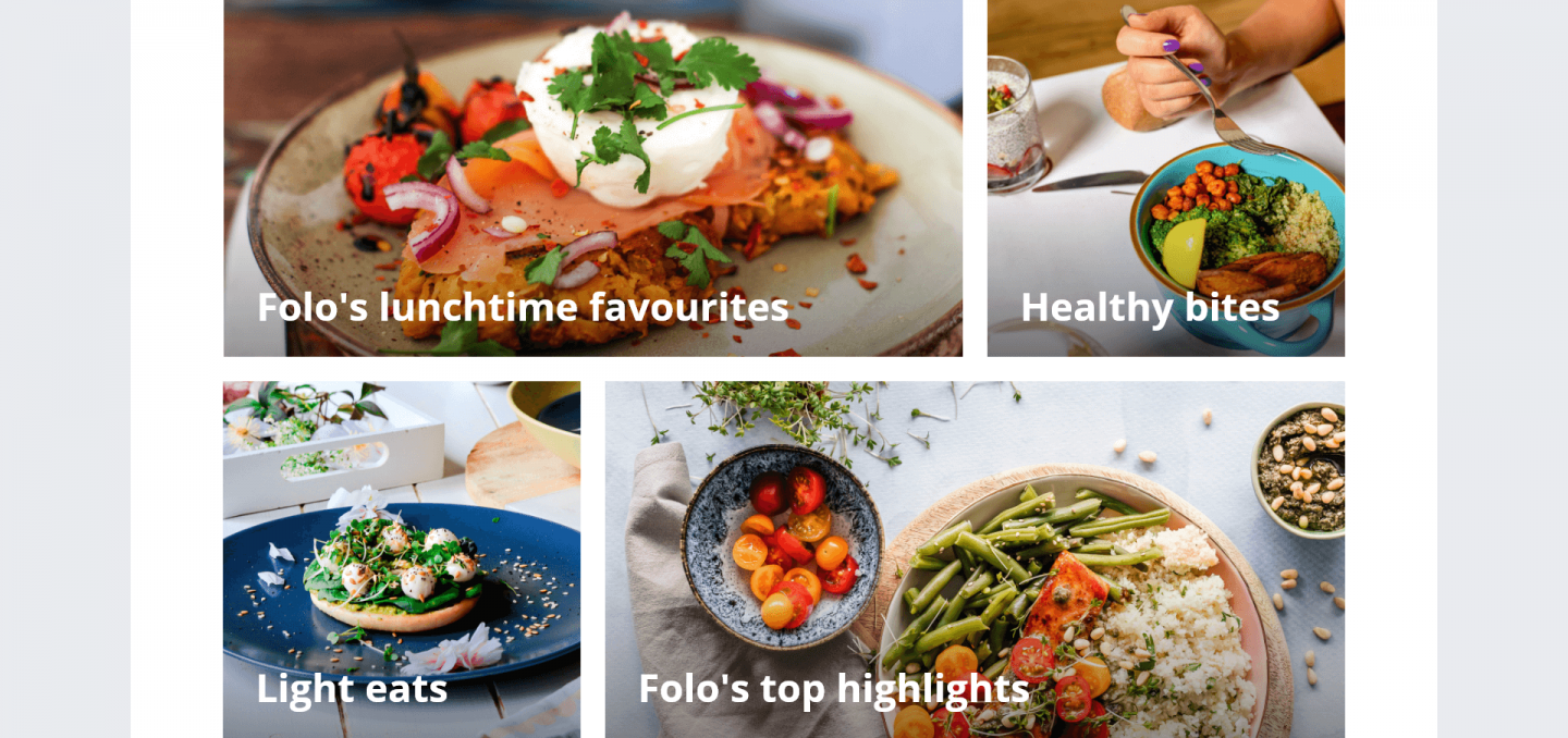 Highlights section of the Folo homepage